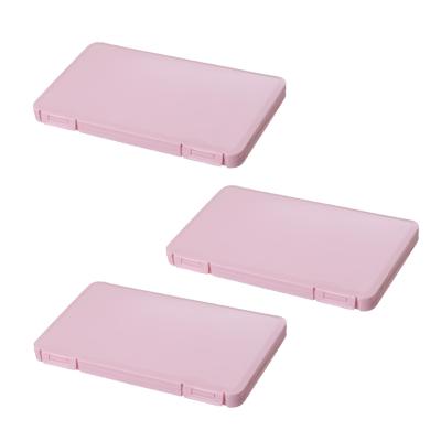 마스크케이스 PVC 마스크 휴대용 케이스, 핑크, 3개