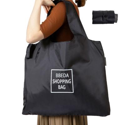 접는가방 BBEDA 남여공용 초경량 접이식 휴대용 패션 쇼핑백 장바구니 가방 대용량 에코백 블랙