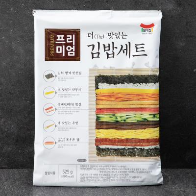 쁘띠플레닛 일가집 프리미엄 더 맛있는 김밥세트, 525g, 1세트