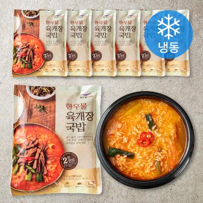 한우물된장 한우물 육개장 국밥 (냉동), 210g, 7팩