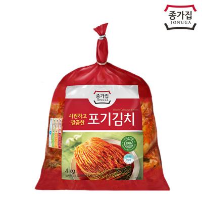 종가집포기김치 종가집 포기김치4kg/ 갓담은생김치~, 4kg 1개