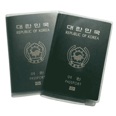 여권지갑 론조모니 정사이즈 투명 여권케이스 2p