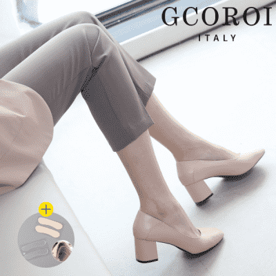 여자구두쇼핑몰순위 발이 전혀 안아픈 구두 GCOROI 베리핀 5.5cm 사각코 펌프스 구두 꼬로이