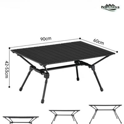 캠핑테이블세트 NBclass 접이식 경량 캠핑 좌식테이블 3단 높이조절 캠핑 롤 테이블