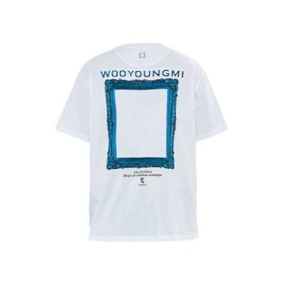 우영미 [정품] 우영미 프레임 백로고 티셔츠 화이트 - 23SS Wooyoungmi Frame Back Logo T-Shirt White 795643