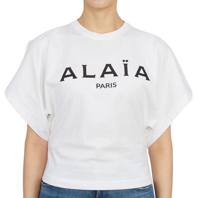 알라이아 [알라이아] 로고 AA9H02913J010 009 여자 반팔티셔츠